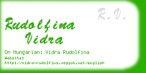 rudolfina vidra business card